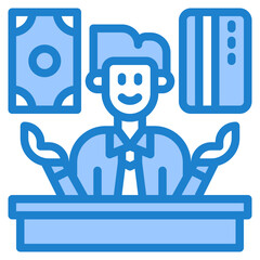 businessman blue style icon