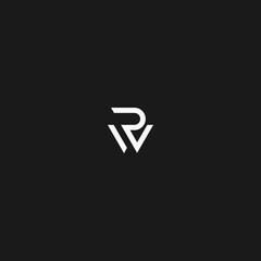 RV VR LOGO ICON SIMPLE VECTOR EDITABLE
