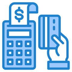 payment blue style icon