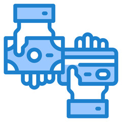 payment blue style icon