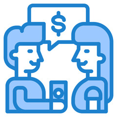payment blue style icon