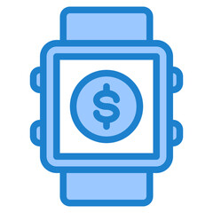 smartwatch blue style icon