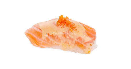 Sushi with Salmon isolated on white background