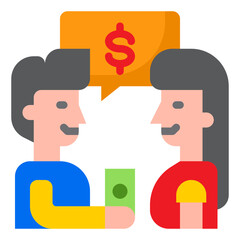 payment flat style icon