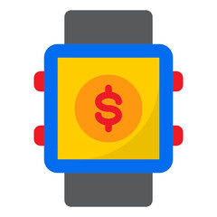 smartwatch flat style icon