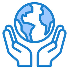 earthday blue style icon