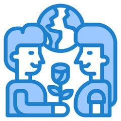 earthday blue style icon