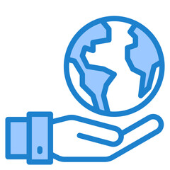 earthday blue style icon