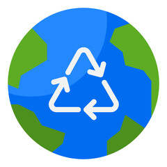 earth flat style icon