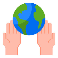 earthday flat style icon