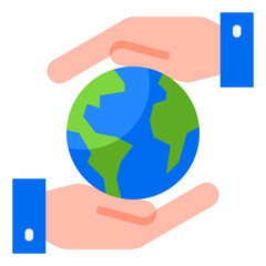 earthday flat style icon