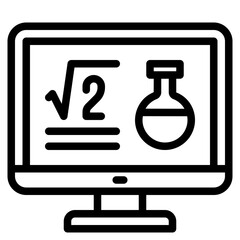 online learning outline style icon