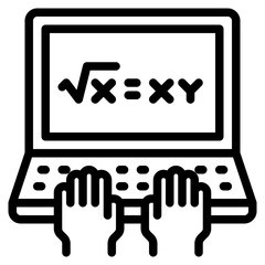 online learning outline style icon