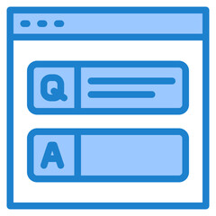 question blue style icon