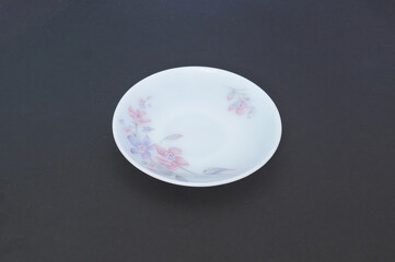 Ceramic plate in a dark background
