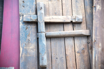 Old wooden block wooden shading background