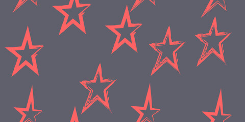 Obraz premium Colored stripes and stars. Simpless. Fashion watercolor striped design.