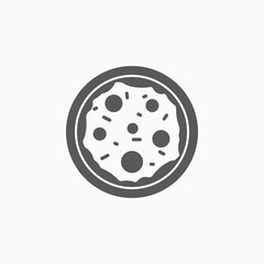 pizza icon, food vector, fast food illustration