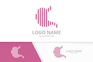 Vector stomach logo combination. Gastroenterology logotype design template.