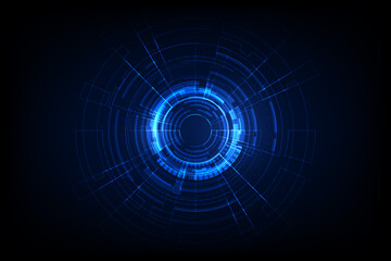 UI HUD screen tech system innovation concept background template. vector illustration.