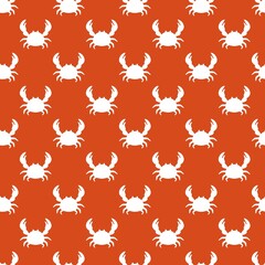 Delicious Crab Red King Crab Vector Graphic Seamless Pattern