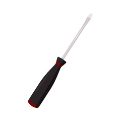 Screwdriver vector illustration. Simple hand tool isolated on white background.