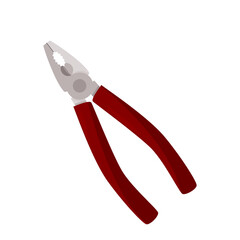 Hand tool plier vector illustration. Isolated on white background.