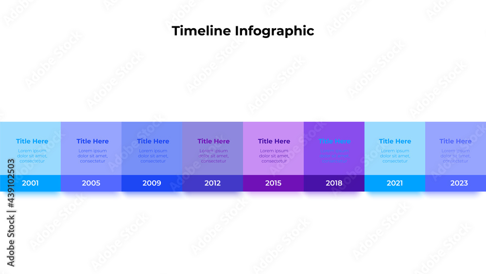 Poster infographic timeline design template. modern vector illustration. concept of 8 steps or options of b