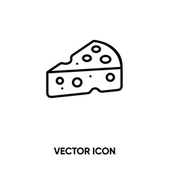 Cheese vector icon . Modern, simple flat vector illustration for website or mobile app.Cheese piece symbol, logo illustration. Pixel perfect vector graphics	