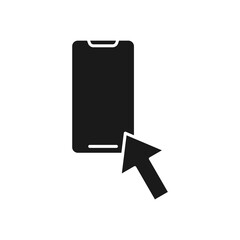 Mobile Phone with Arrow icon Vector Design. Smartphone icon with Arrow design concept for e-commerce, online store and marketplace website, mobile, logo, symbol, button, sign, app UI