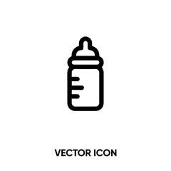 Baby bottle vector icon. Modern, simple flat vector illustration for website or mobile app.Bottle symbol, logo illustration. Pixel perfect vector graphics	