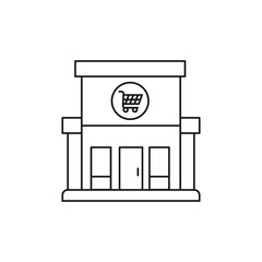 Modern Store icon Vector design Illustration. Store Building icon vector design for e-commerce, online store and marketplace. Modern Shop icon vector for website, mobile, logo, symbol, sign, app UI