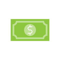 Money icon Vector Illustration. Dollar Money icon vector design concept for Payment, Finance, Currency and Trading Business. Money cash vector icon flat design for website, symbol, icon, sign, App UI
