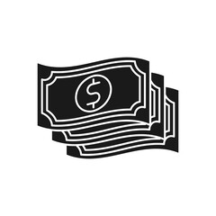 Money icon Vector Illustration. Dollar Money icon vector design concept for Payment, Finance, Currency and Trading Business. Money cash vector icon flat design for website, symbol, icon, sign, App UI