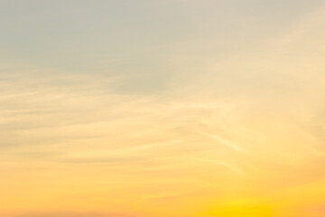 Naklejka na ściany i meble sunset sky in the morning with orange sunrise background