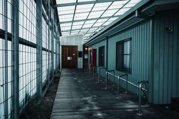 Building exterior with bike lock