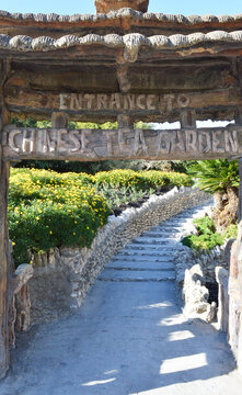 Entrance To The Chinese Tea Garden In Brackenridge Park, San Antonio, Texas