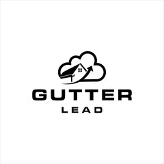 Modern Roof and Gutter Logo Design for Water Management and Home Maintenance