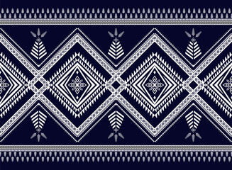 Ethnic pattern vector background. seamless pattern traditional, Design for background, wallpaper, Batik, fabric, carpet, clothing, wrapping, and textile.Vector illustration.tribal pattern.
