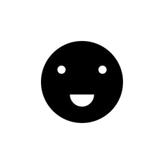 Fototapeta premium smile icon, emoticon vector, happy illustration