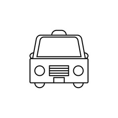 Obraz premium taxi icon, car vector, transport illustration