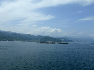 網代港から見る初夏の太平洋（静岡県熱海市）