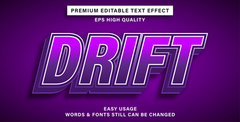 editable text effect drift