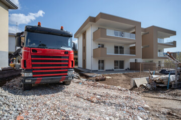 Truck on construction site