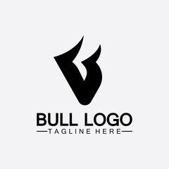 Bull logo and symbols vector template icons app