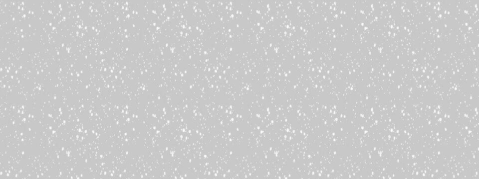 snowfall in grey sky, abstract snow background, christmas background in winter