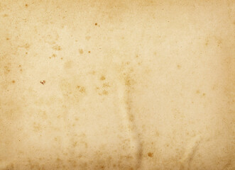 background of empty stained old paper, top view