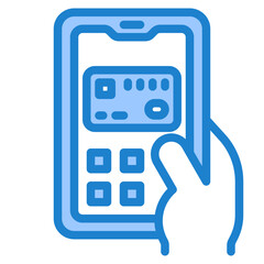 mobilephone blue style icon
