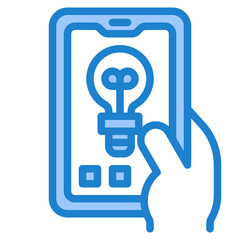 mobilephone blue style icon