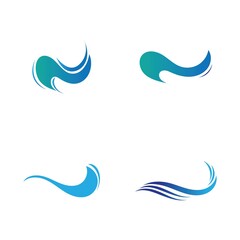 Obraz na płótnie Canvas Water wave icon vector
